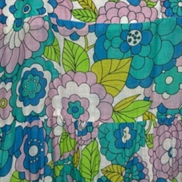 New DODO BAR OR Lima Square-neck Floral-print Dress In Flower 3 Blue Small - Picture 14 of 15